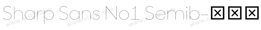 Sharp Sans No1 Semib字体转换